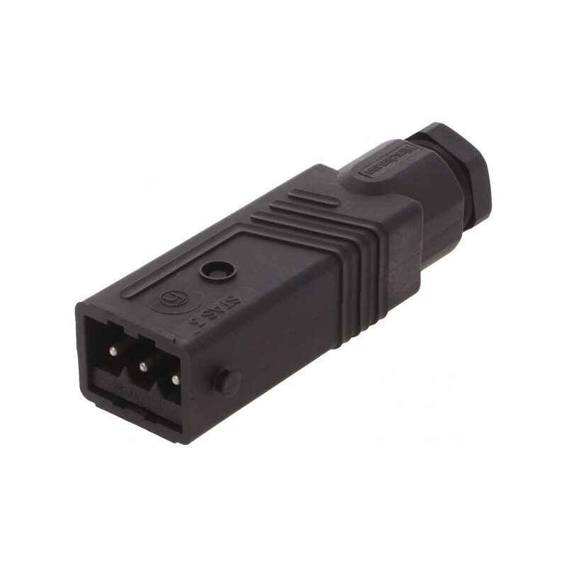 Conector Dreptunghiular ST Mufă Tată 3-PIN Cositorit IP54 | Electronic-mag.ro | Componente Electronice