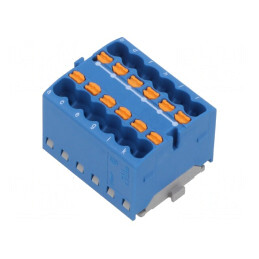 Bloc de distribuție cu 12 borne, 1,5mm2 | Electronic-mag.ro | Componente Electronice