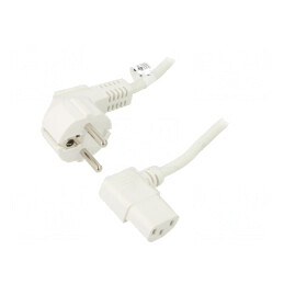 Cablu Alimentare CEE 7/7 la IEC C13 90° 2m | Electronic-mag.ro | Componente Electronice