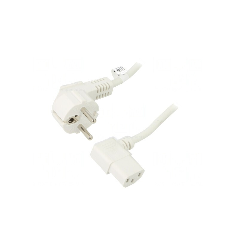 Cablu Alimentare CEE 7/7 la IEC C13 90° 2m | Electronic-mag.ro | Componente Electronice