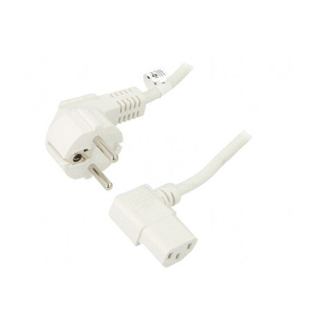 Cablu Alimentare CEE 7/7 la IEC C13 90° 2m | Electronic-mag.ro | Componente Electronice