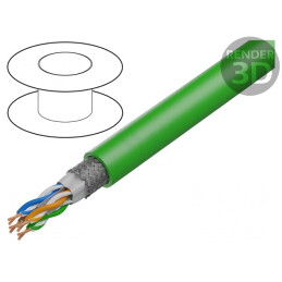 Cablu Ethernet Industrial SF/UTP Cat 6a 24AWG PVC