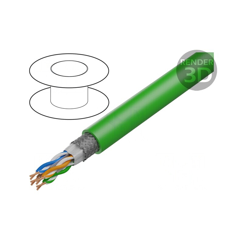 Cablu Ethernet Industrial SF/UTP Cat 6a 24AWG PVC | Electronic-mag.ro | Componente Electronice