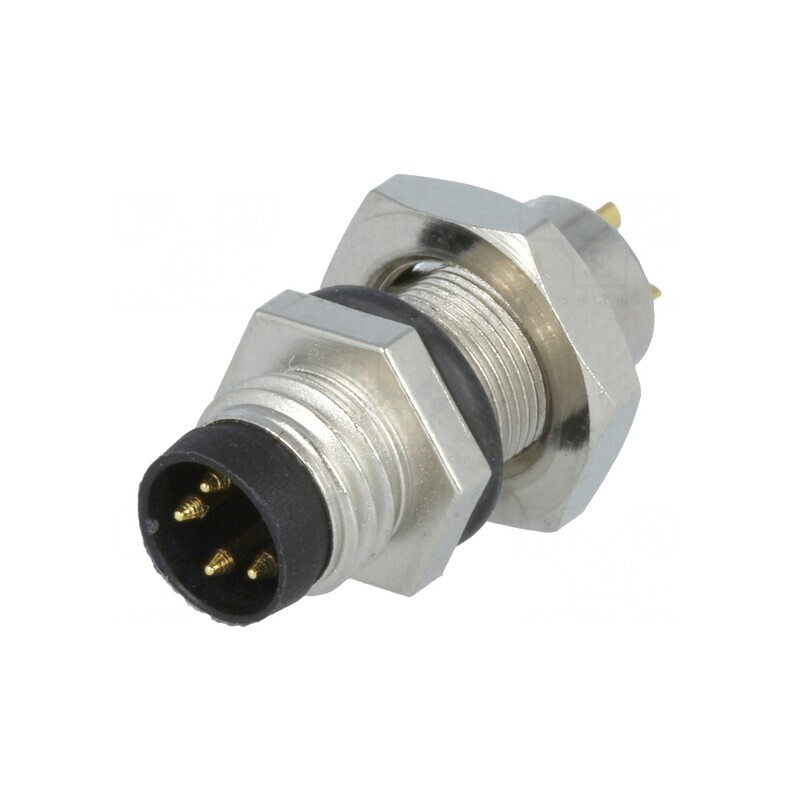 Conector M8 Tată 4 Pin pentru Panou cu Piuliță Spate | Electronic-mag.ro | Componente Electronice Conector M8 Tată 4 Pin pentru Panou cu Piuliță Spate | Electronic-mag.ro | Componente Electronice