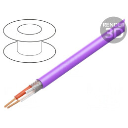Cablu CAN bus 1x2x0,34mm2 Cu PUR Violet 250V | Electronic-mag.ro | Componente Electronice