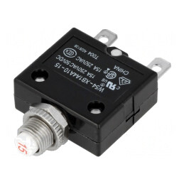 Întrerupător de Supracurent 250VAC 50VDC 15A SPST-NC | Electronic-mag.ro | Componente Electronice