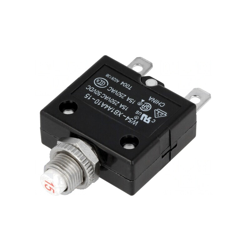 Întrerupător de Supracurent 250VAC 50VDC 15A SPST-NC | Electronic-mag.ro | Componente Electronice