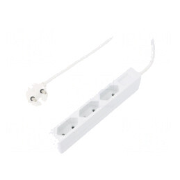 Prelungitor 3 Prize Alb 250V 7.5A | Electronic-mag.ro | Componente Electronice