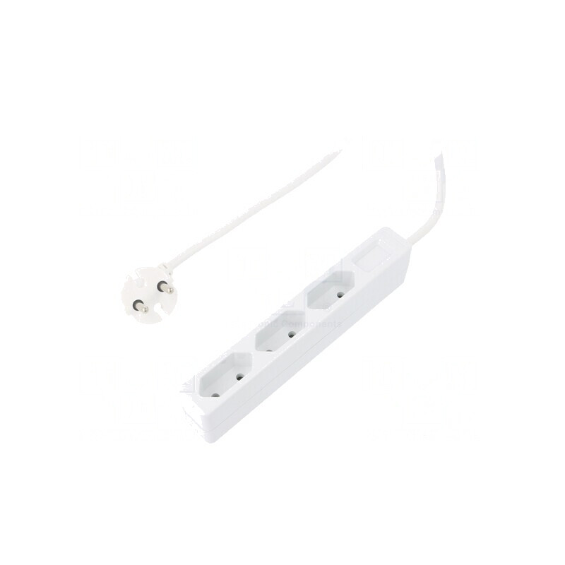 Prelungitor 3 Prize Alb 250V 7.5A | Electronic-mag.ro | Componente Electronice