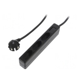 Prelungitor cu 3 Prize, 1.5m, 250VAC, 7.5A | Electronic-mag.ro | Componente Electronice