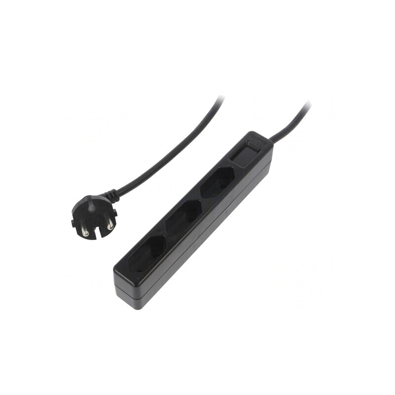 Prelungitor cu 3 Prize, 1.5m, 250VAC, 7.5A | Electronic-mag.ro | Componente Electronice