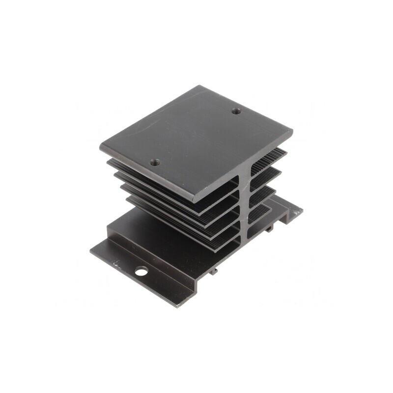 Radiator Extrudat Negru pentru Relee SSR Monofazate 24,2A | Electronic-mag.ro | Componente Electronice