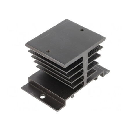 Radiator Extrudat Negru pentru Relee SSR Monofazate 24,2A | Electronic-mag.ro | Componente Electronice