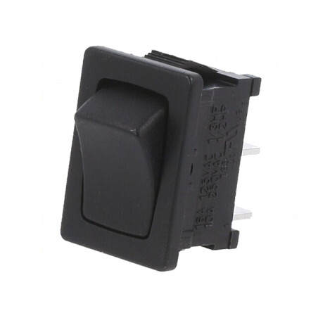 Comutator Bascule ON-ON 10A/24VDC Negru | Electronic-mag.ro | Componente Electronice