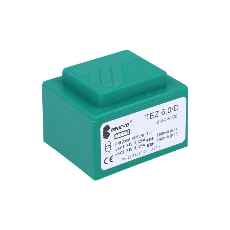 Transformator încapsulat 6VA 230V 24V PCB | Electronic-mag.ro | Componente Electronice