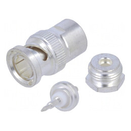 Conector BNC Argintiu 75Ohm pentru RG179B/U, 18' | Electronic-mag.ro | Componente Electronice