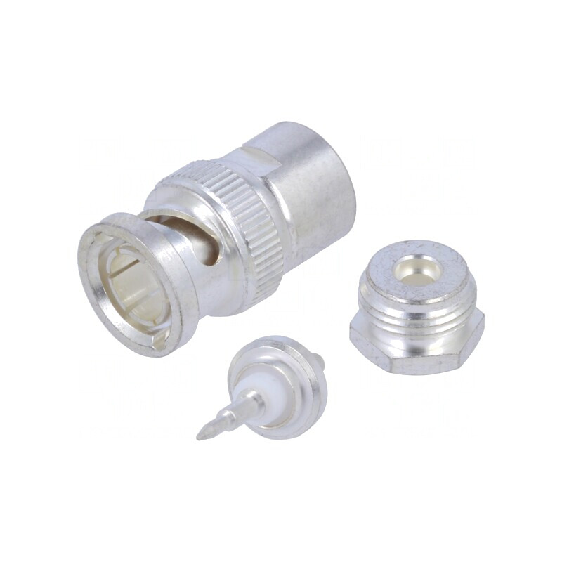 Conector BNC Argintiu 75Ohm pentru RG179B/U, 18' | Electronic-mag.ro | Componente Electronice
