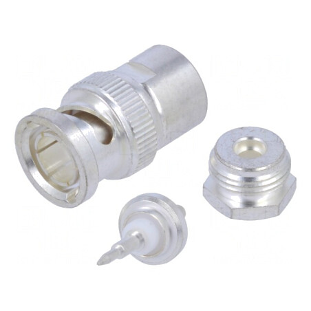 Conector BNC Argintiu 75Ohm pentru RG179B/U, 18' | Electronic-mag.ro | Componente Electronice