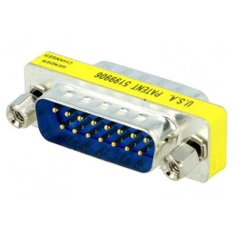 Adaptor D-Sub 15 Pin Tată-Tată | Electronic-mag.ro | Componente Electronice
