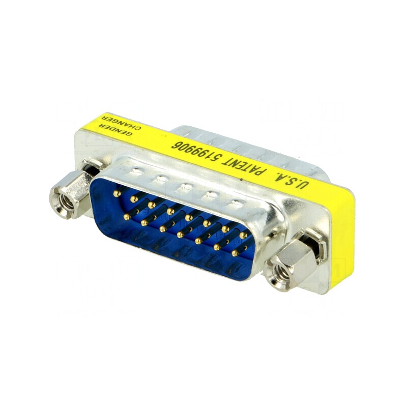 Adaptor D-Sub 15 Pin Tată-Tată | Electronic-mag.ro | Componente Electronice