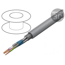 Cablu PVC gri 3x2x0,25mm2 500V cu autostingere | Electronic-mag.ro | Componente Electronice