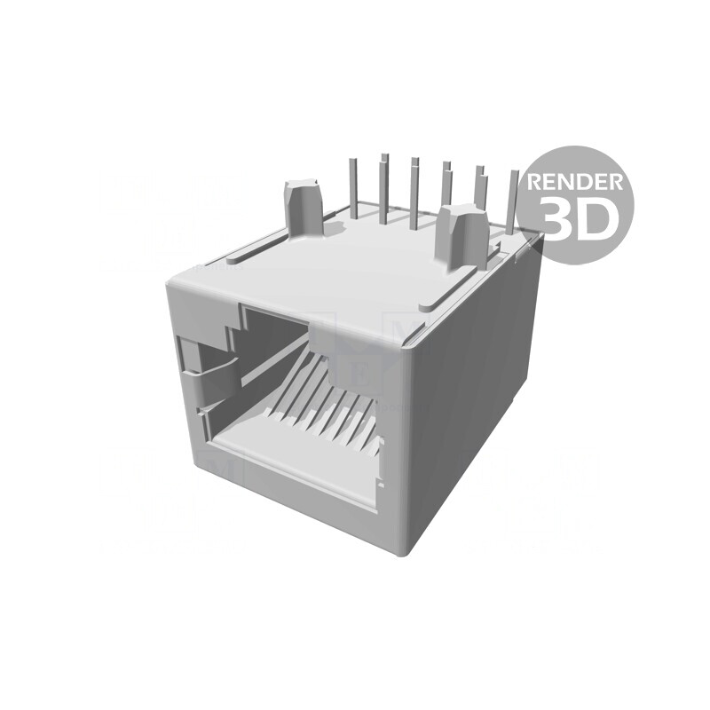 Soclu RJ50 10p10c Ecranat pentru PCB | Electronic-mag.ro | Componente Electronice