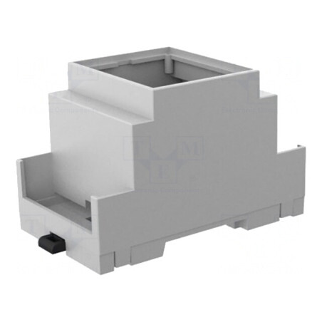 Carcasă pentru șină DIN, 90x53,2x53mm, gri PPO | Electronic-mag.ro | Componente Electronice