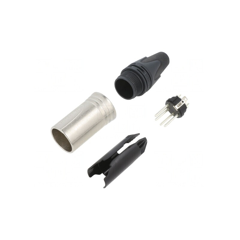 Mufă XLR Tată 4 Pin pentru Cablu | Electronic-mag.ro | Componente Electronice