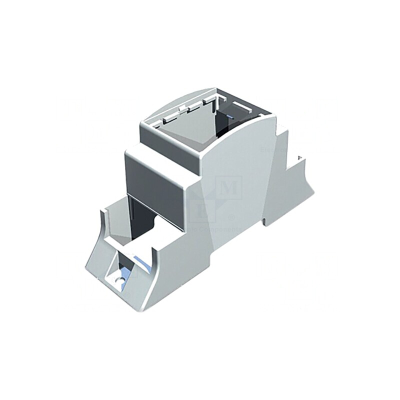 Carcasă pentru șină DIN, gri, 110x36,3x62mm, 2 module | Electronic-mag.ro | Componente Electronice