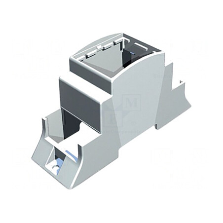 Carcasă pentru șină DIN, gri, 110x36,3x62mm, 2 module | Electronic-mag.ro | Componente Electronice