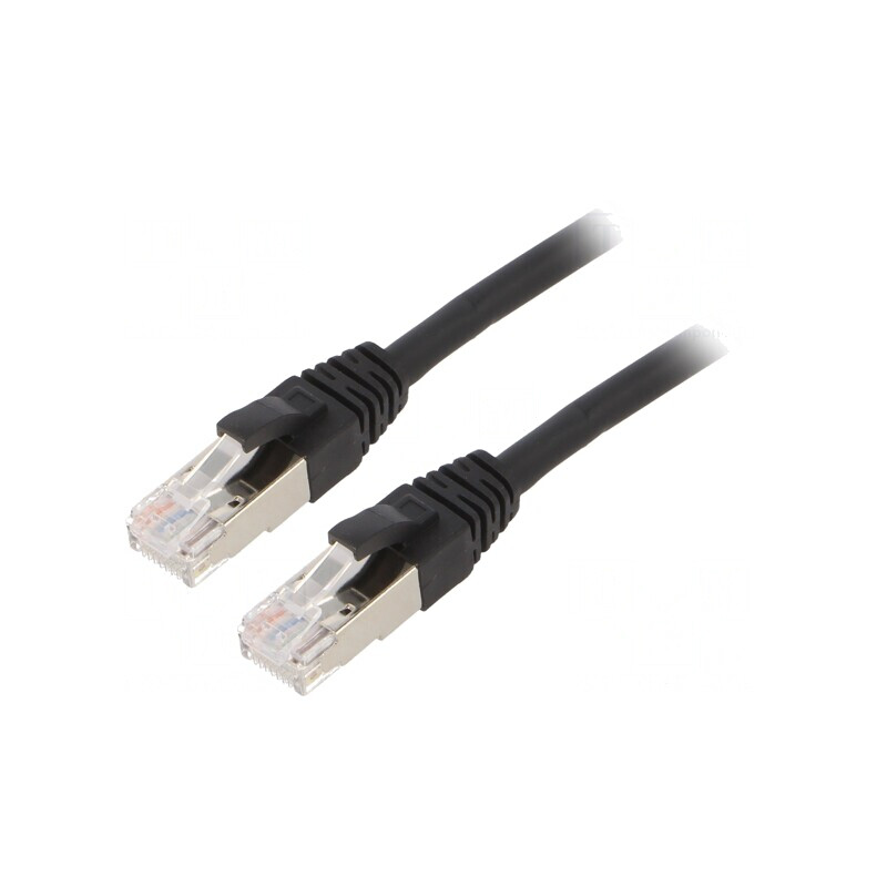 Patch Cord Ethernet Cat.6a Negru LSZH | Electronic-mag.ro | Componente Electronice