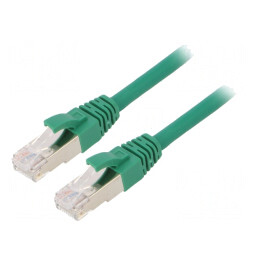 Patch Cord Ethernet Cat.6a S/FTP LSZH Verde | Electronic-mag.ro | Componente Electronice