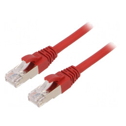 Cablu Patch ETHERLINE Cat.6a S/FTP roșu LSZH | Electronic-mag.ro | Componente Electronice