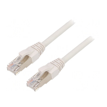 Patch Cord ETHERLINE Cat.6a Alb 0.5m | Electronic-mag.ro | Componente Electronice