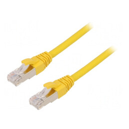 Patch Cord ETHERLINE Cat.6a S/FTP LSZH Galben | Electronic-mag.ro | Componente Electronice