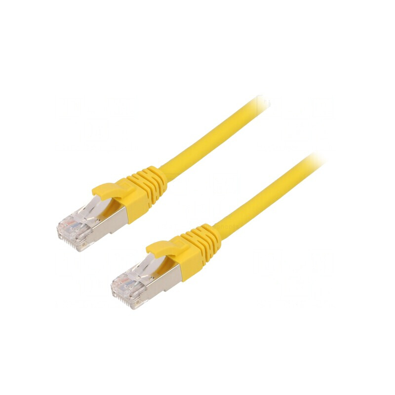 Patch Cord ETHERLINE Cat.6a S/FTP LSZH Galben | Electronic-mag.ro | Componente Electronice
