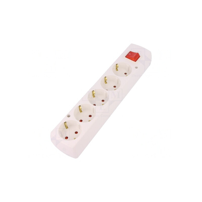 Conector de Alimentare AC Mamă Splitter 2P 250V Alb | Electronic-mag.ro | Componente Electronice