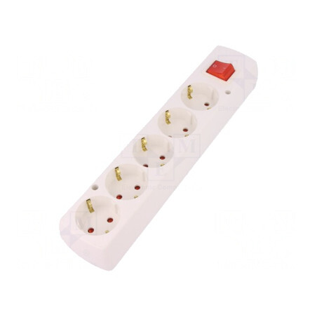 Conector de Alimentare AC Mamă Splitter 2P 250V Alb | Electronic-mag.ro | Componente Electronice