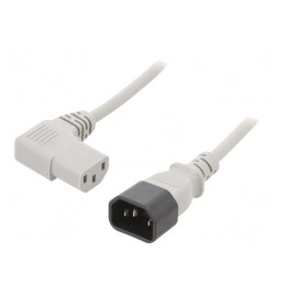 Cablu Alimentare IEC C13 la C14 3m Gri 10A | Electronic-mag.ro | Componente Electronice