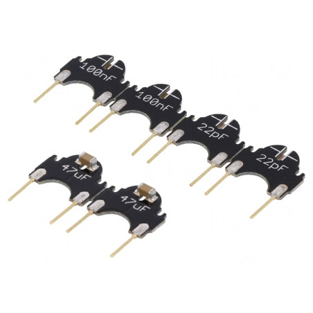 Set Condensatoare Kit 100nF 22pF 47uF Șir Pini | Electronic-mag.ro | Componente Electronice