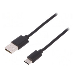 Cablu USB 2.0 USB-A la USB-C 1.8m Negru | Electronic-mag.ro | Componente Electronice