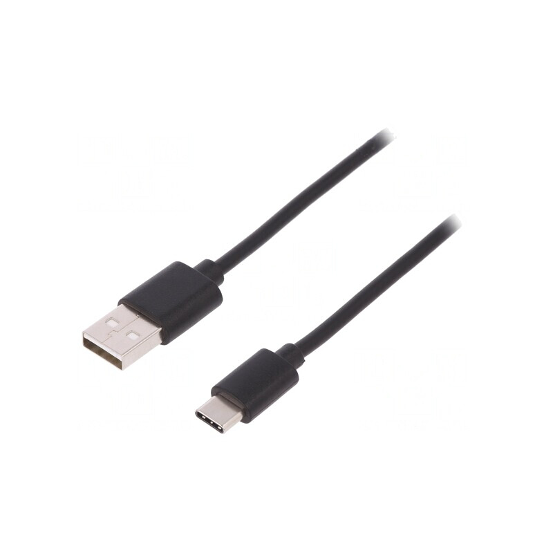 Cablu USB 2.0 USB-A la USB-C 1.8m Negru | Electronic-mag.ro | Componente Electronice