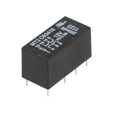 Releu Electromagnetic DPDT 12VDC 250VAC 2A PCB | Electronic-mag.ro | Componente Electronice