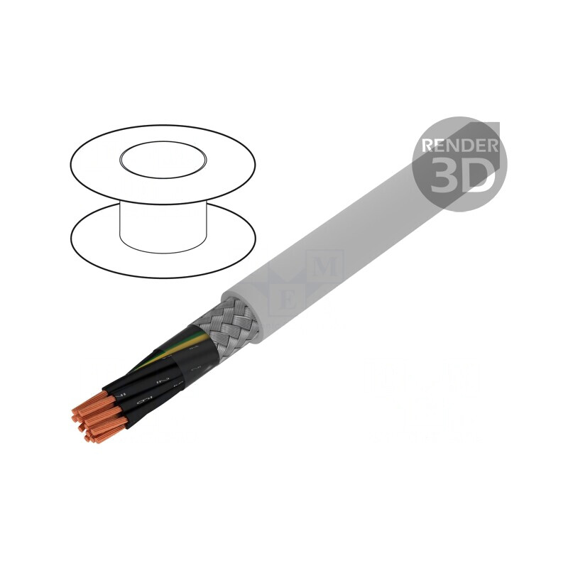 Cablu PVC Gri 12G 0,5mm² 300V/500V | Electronic-mag.ro | Componente Electronice