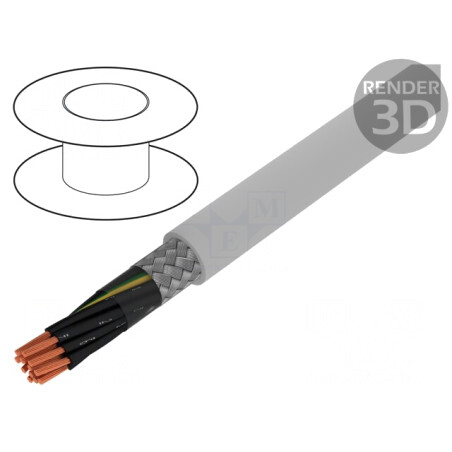 Cablu PVC Gri 12G 0,5mm² 300V/500V | Electronic-mag.ro | Componente Electronice