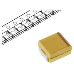 Condensator: cu tantal; low ESR; 15uF; 50VDC; SMD; X; 2917; ±10%