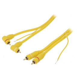 Cablu RCA unghi 5m galben | Electronic-mag.ro | Componente Electronice