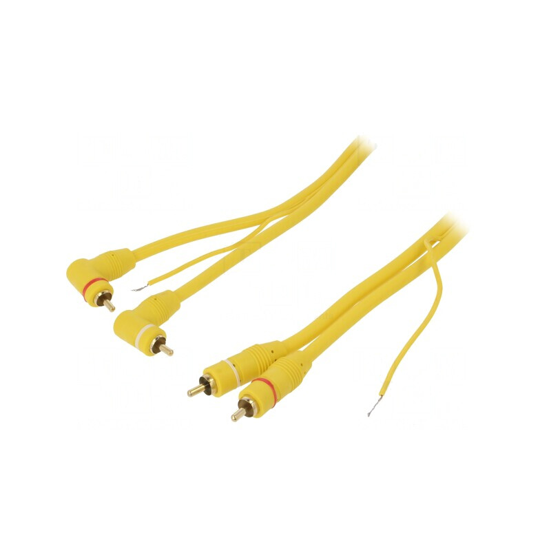 Cablu RCA unghi 5m galben | Electronic-mag.ro | Componente Electronice