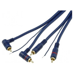 Cablu RCA 5m Bleumarin în Unghi | Electronic-mag.ro | Componente Electronice