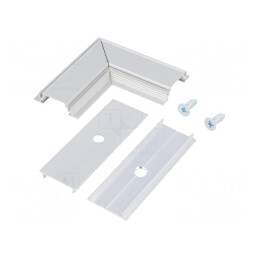 Conector 90° aluminiu natural GROOVE10 | Electronic-mag.ro | Componente Electronice